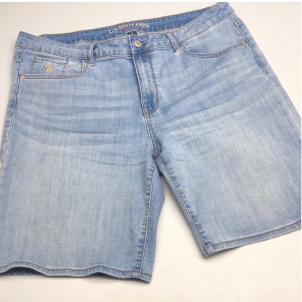 LIKE NEW US POLO ASSN JEAN SHORTS 16/33x8 ⭐️